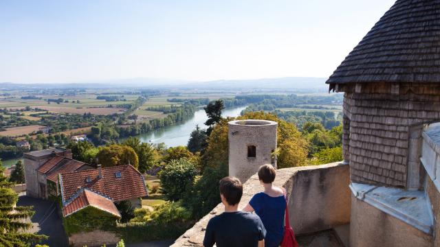 Vue depuis Le Donjon du Château Fort à Trévoux