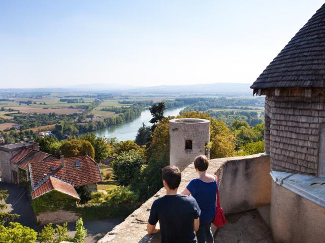 Vue depuis Le Donjon du Château Fort à Trévoux