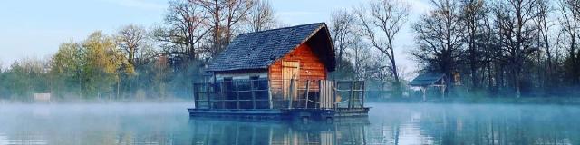 Cabane sur l'eau du Domaine de la Dombes