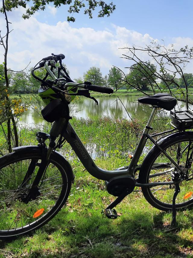 Circuit de balade à vélo au bord des étangs de la Dombes