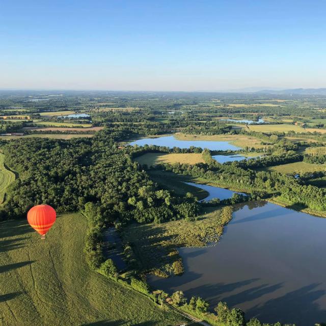 Vol en Montgolfière au dessus des étangs de la Dombes